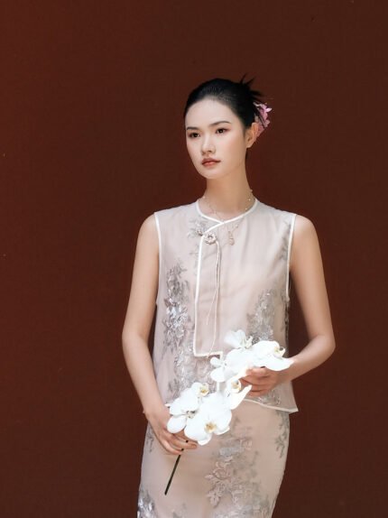Sheng Tang Peony | New Chinese-style vest with Italian imported lace