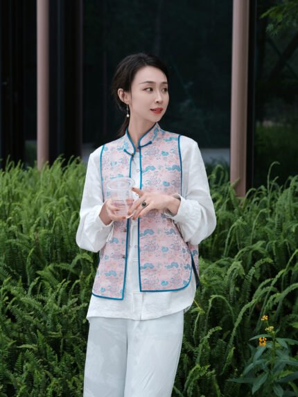 Sheng Tang Peony | Double-sided Brocade Gold Embroidery Song Brocade Mandarin Jacket